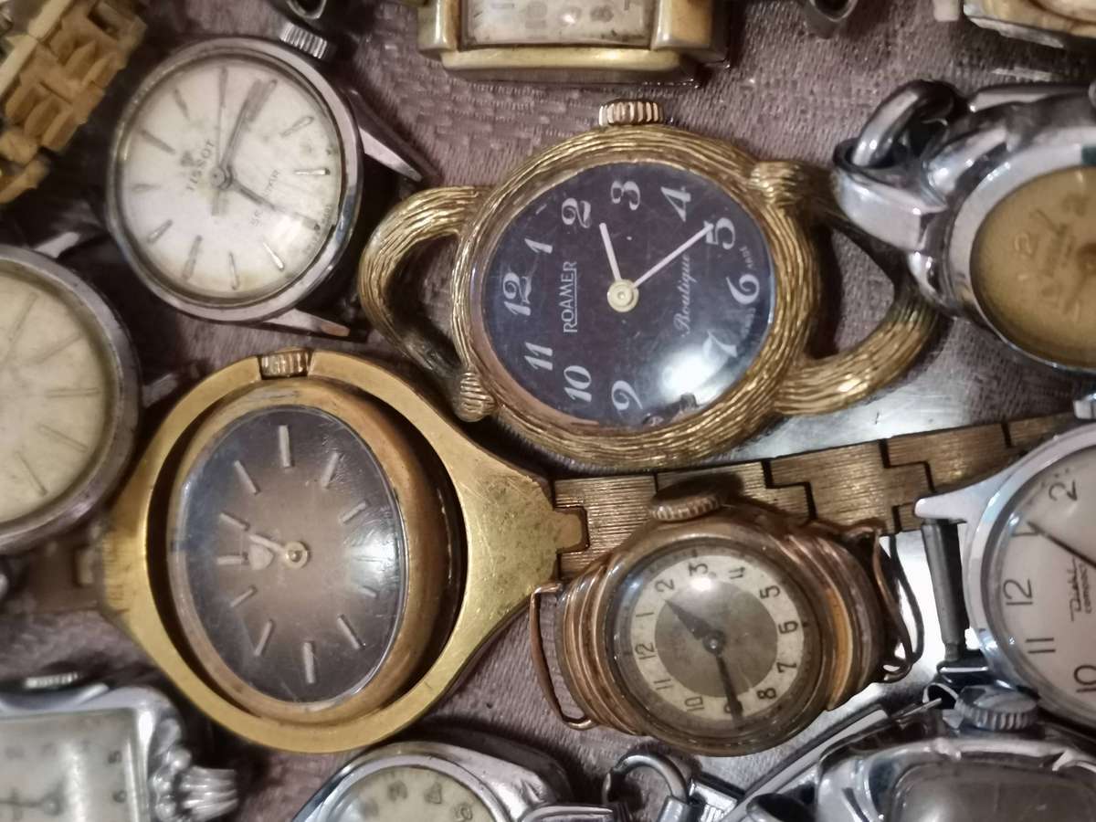 Huge lot 37 ladies Swiss mechanical wind up watches