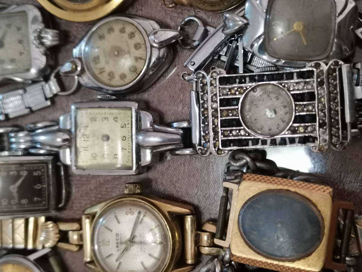Huge lot 37 ladies Swiss mechanical wind up watches