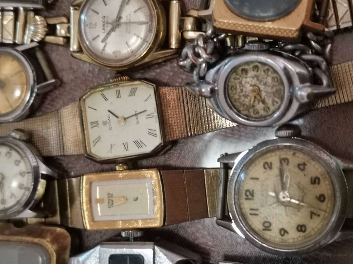 Huge lot 37 ladies Swiss mechanical wind up watches