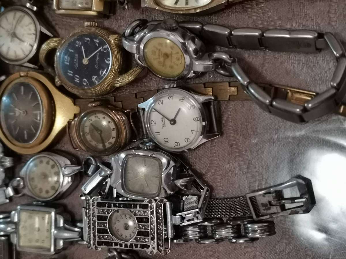 Huge lot 37 ladies Swiss mechanical wind up watches