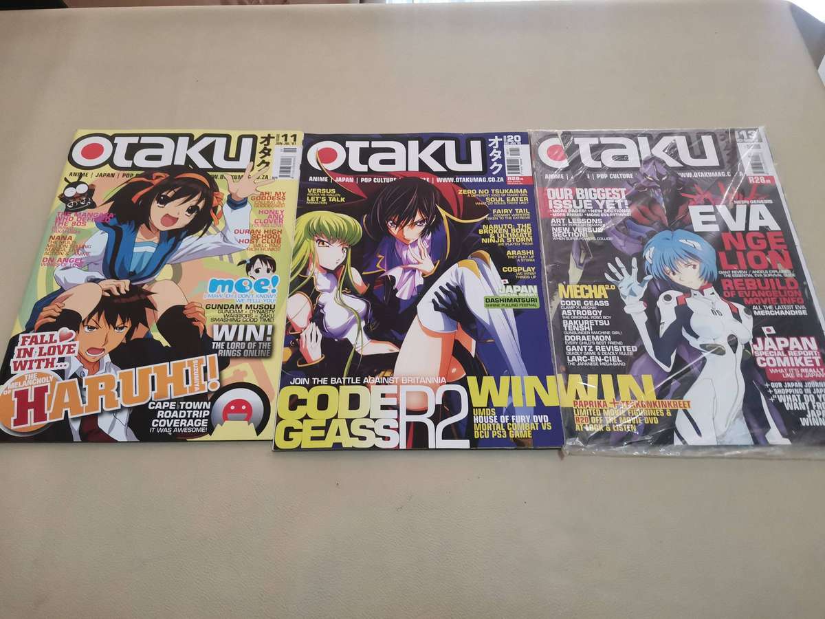 Lot of 3 Otaku anime magazines one still sealed