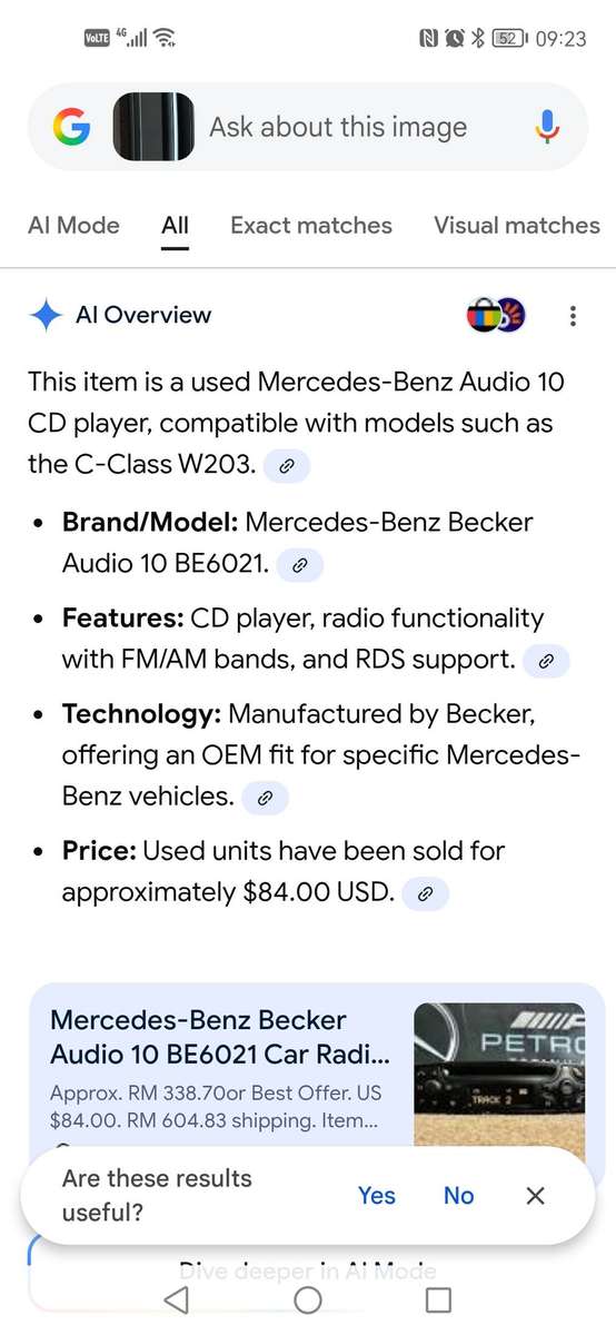 Mercedes Benz w203 Becker Audio 10 CD player car radio