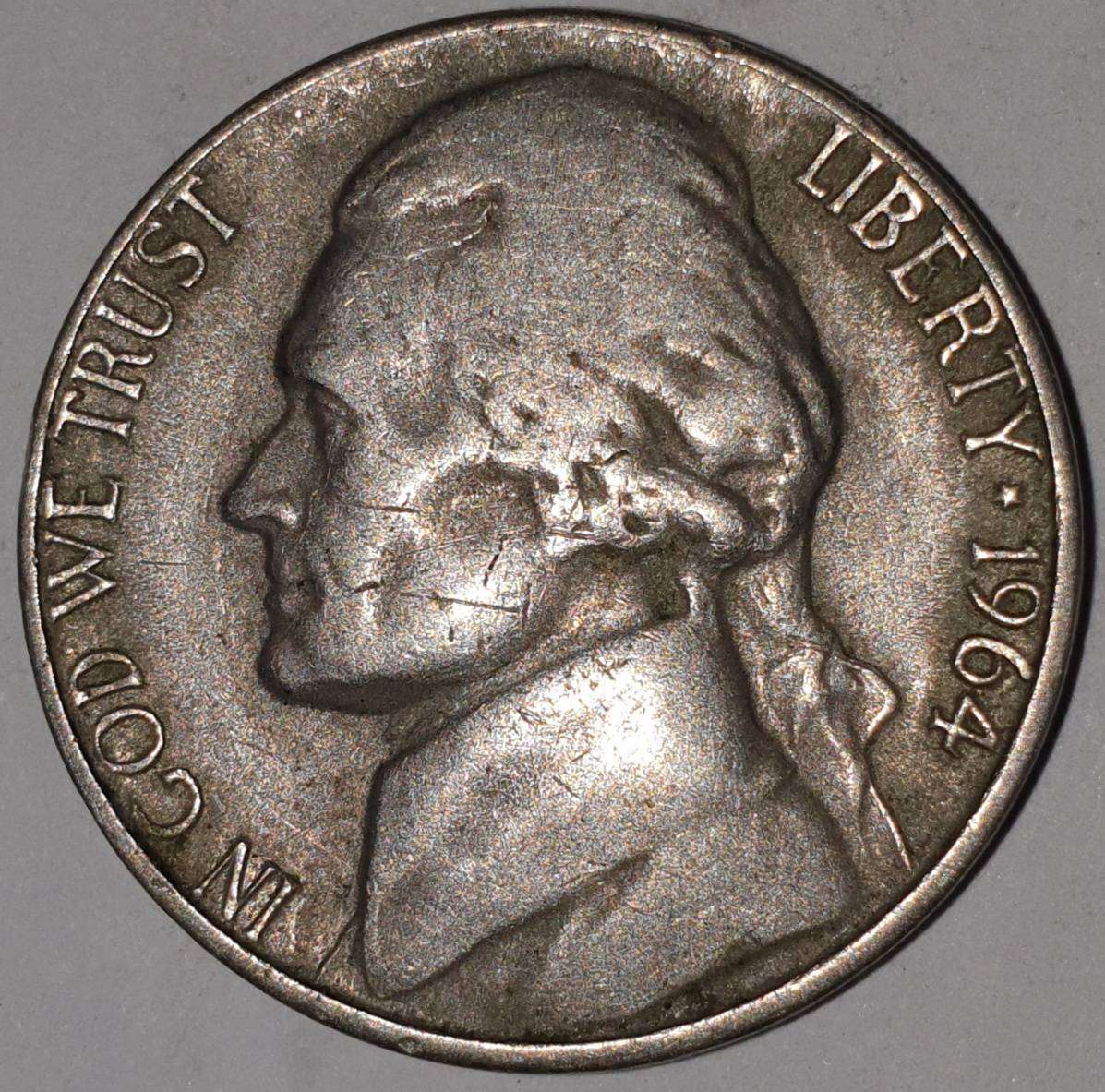 1964 D - 5 CENT - USA - JEFFERSON NICKEL COIN