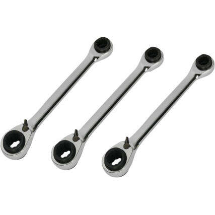 KennedyPro Metric, Ratchet Spanner Set, 8 - 19mm, Set of 3, Chrome Vanadium Steel