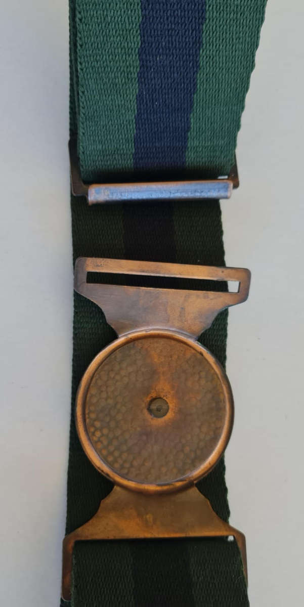 Vintage Military  staple Belt  with Buckle - Avante with Springbuck head   Design