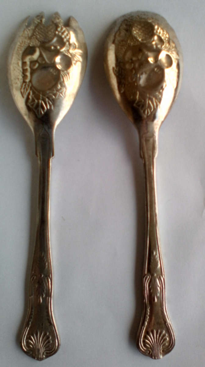 Vintage Silver Plate Salad/Fruit Servers