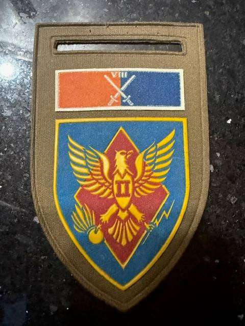 SADF 2 Locating regiment with 8 Armoured Division Tupper Flash RH - Not often found