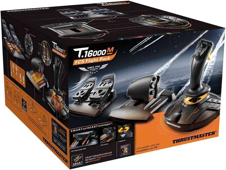 Thrustmaster T16000M FCS Flight Pack (Joystick, Throttle and Rudder Pedals for PC)