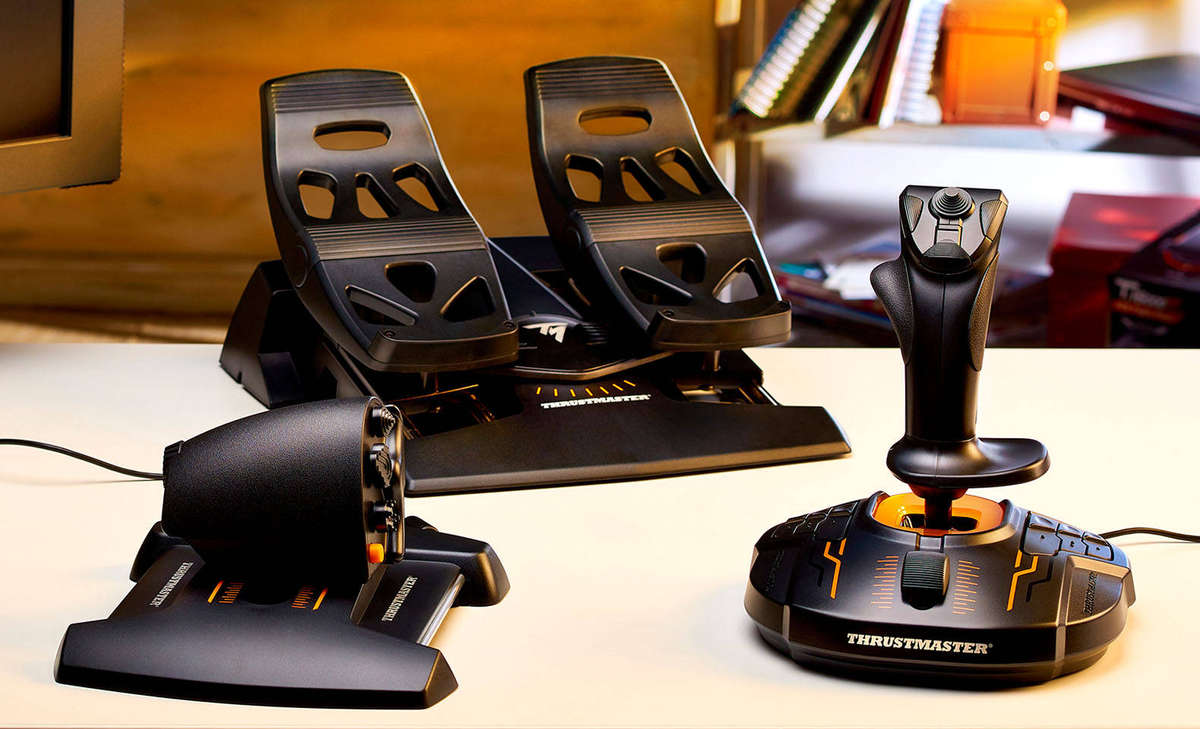 Thrustmaster T16000M FCS Flight Pack (Joystick, Throttle and Rudder Pedals for PC)