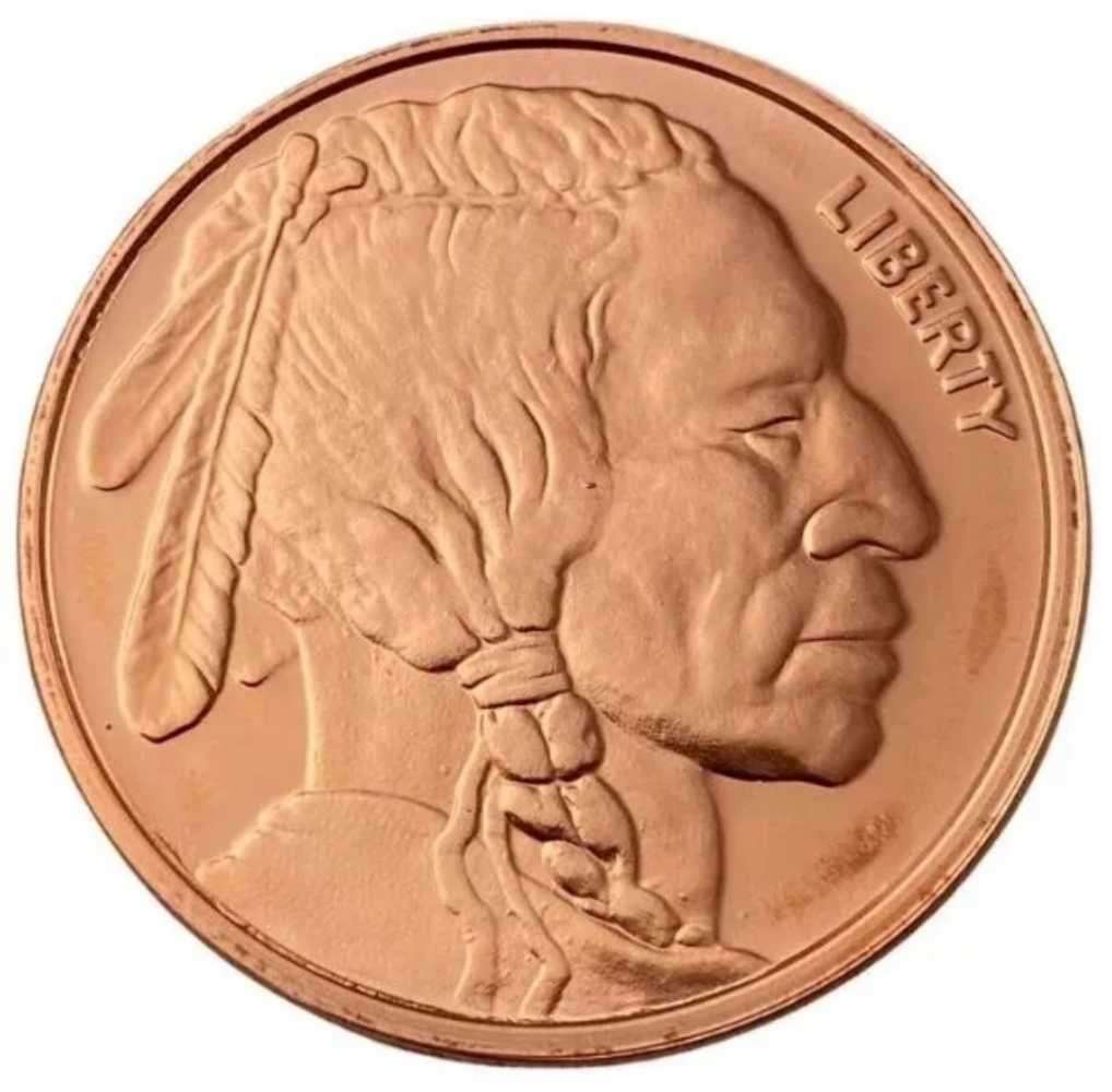 1 OZ Buffalo Round Copper Bullion coin