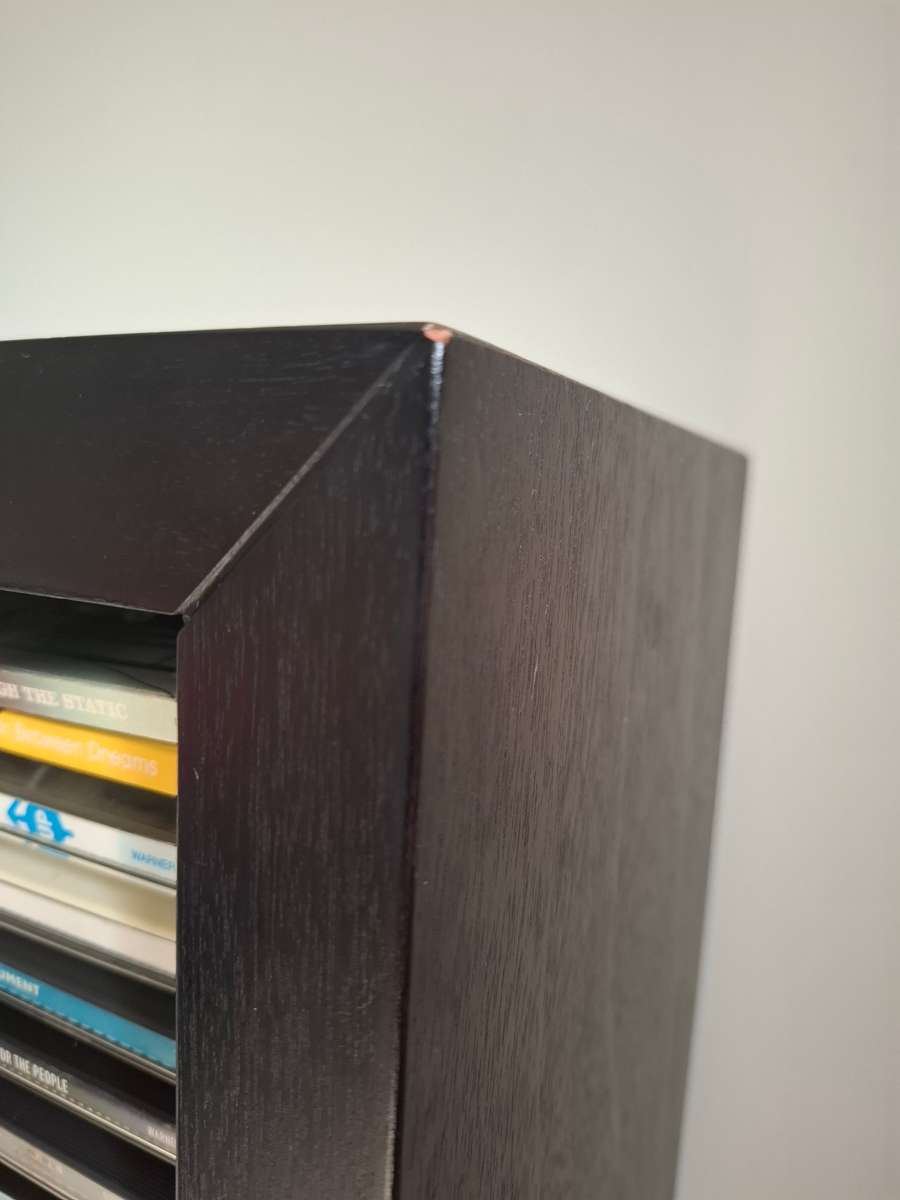 CD Holder 140cm H - Wood veneer - over 340 CDs in holder and included