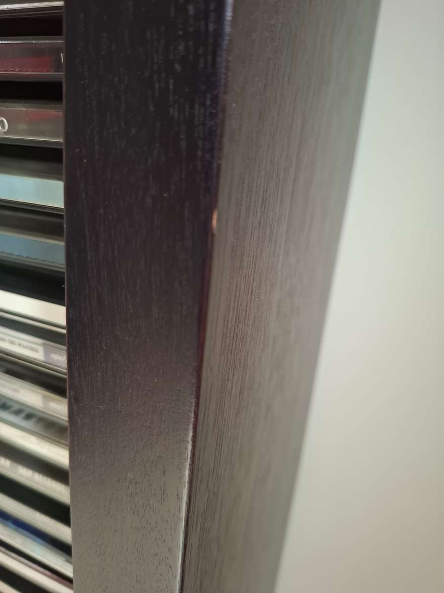 CD Holder 140cm H - Wood veneer - over 340 CDs in holder and included