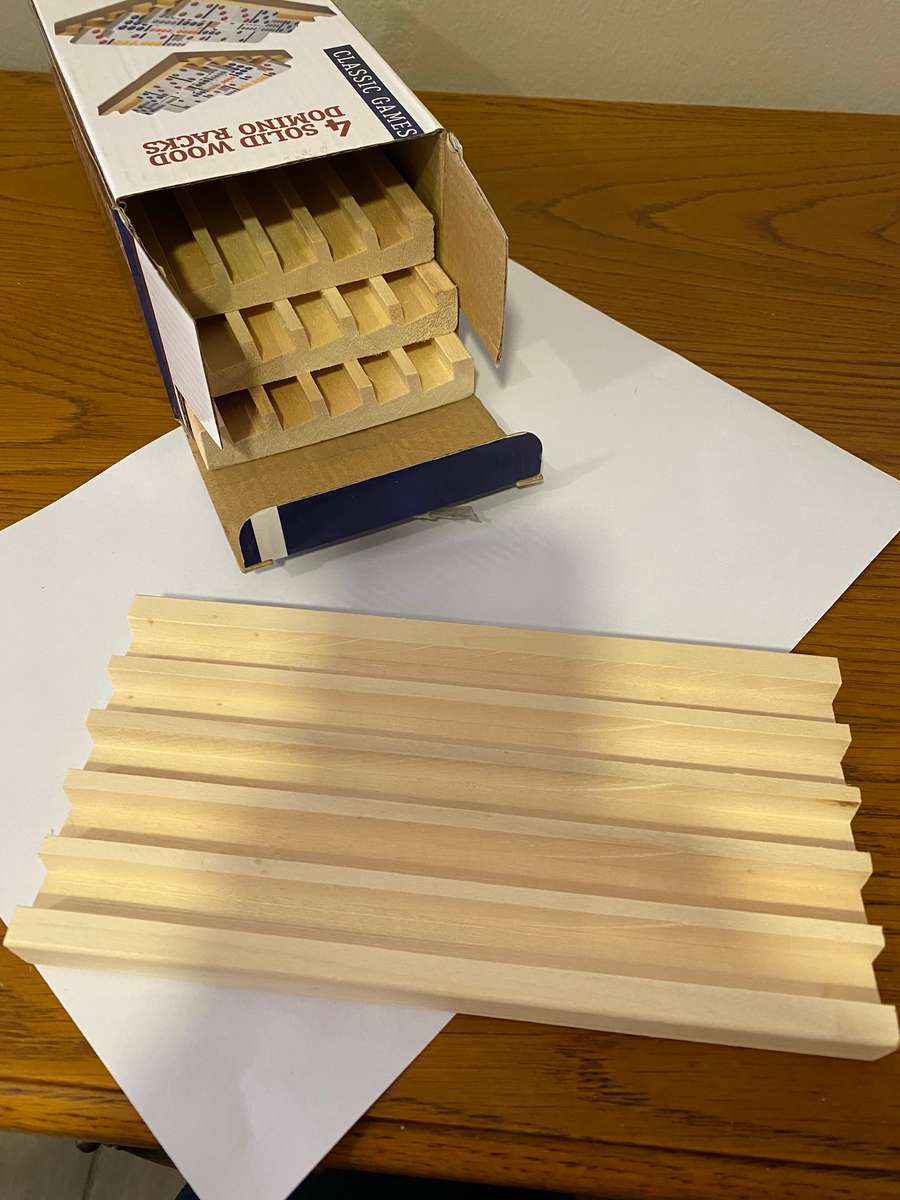 Domino racks for Mexican train domino game