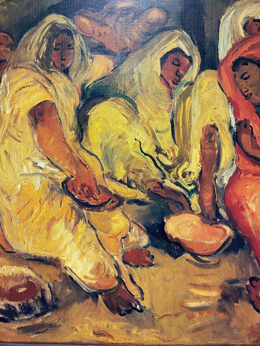 Irma Stern calendar print titled: Group of Arabs 1945