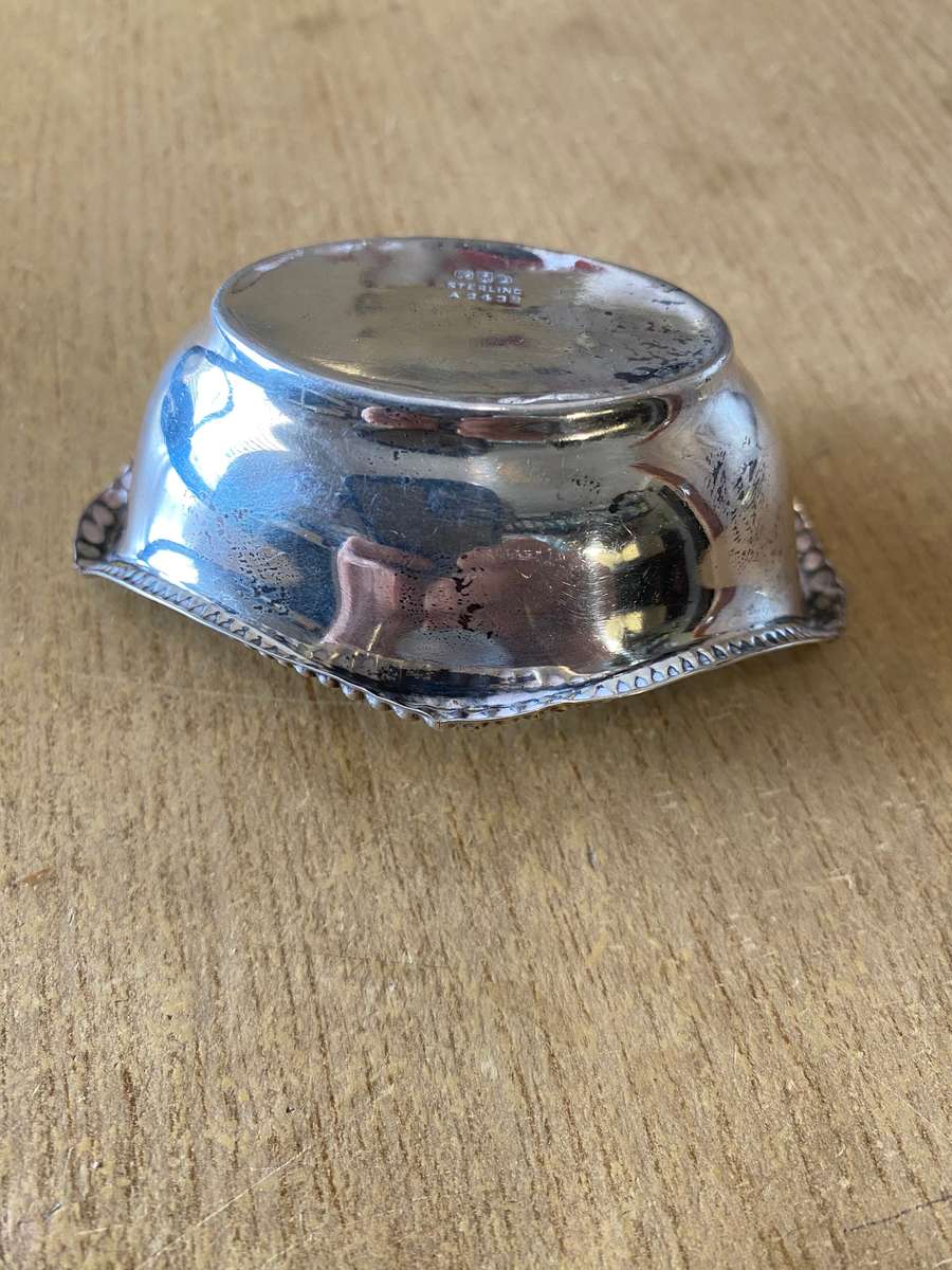 Sterling silver salt boat