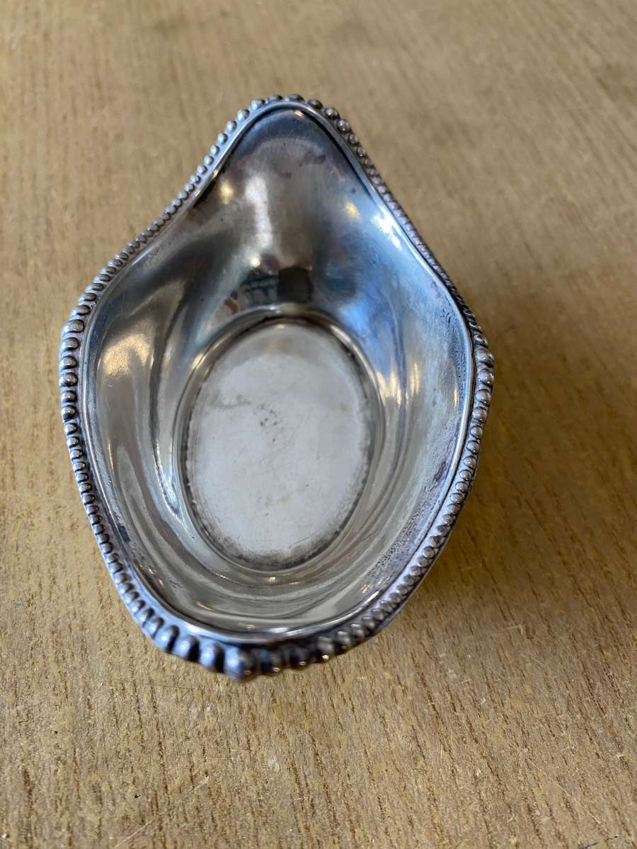 Sterling silver salt boat