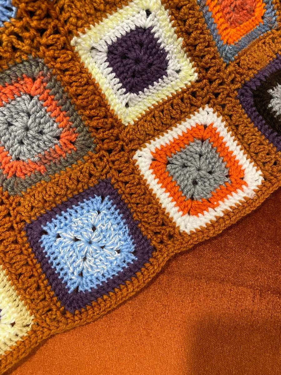 Hand crochet couch throw/afghan