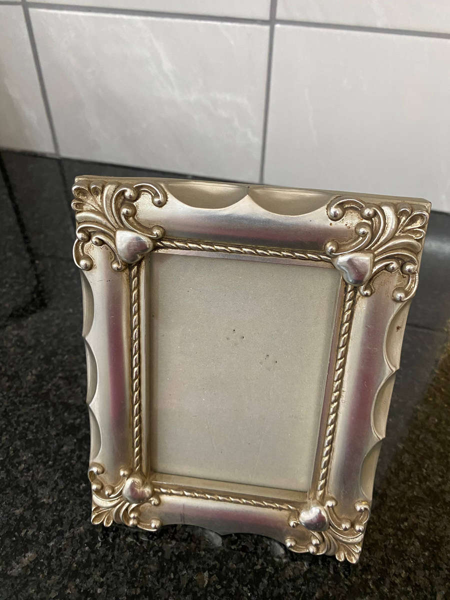 Silver finish ornate picture frame