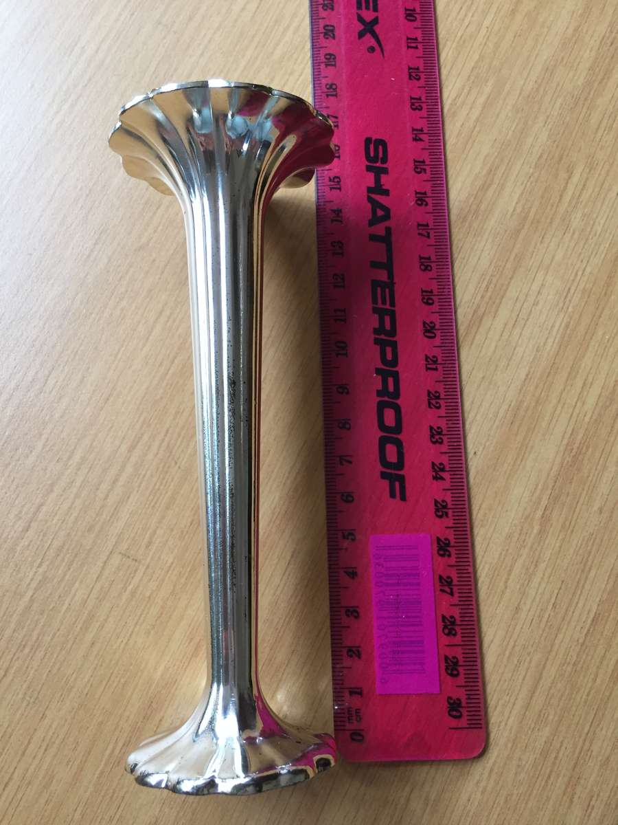 Silverplate bud vase