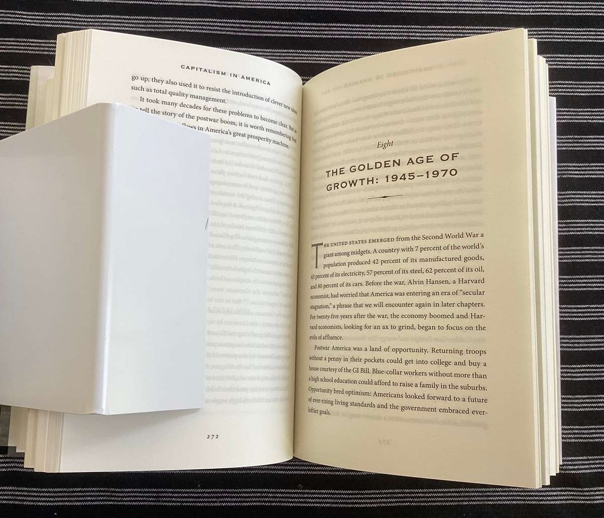 Capitalism in America, hardcover, 1st edition in Vgood condition.