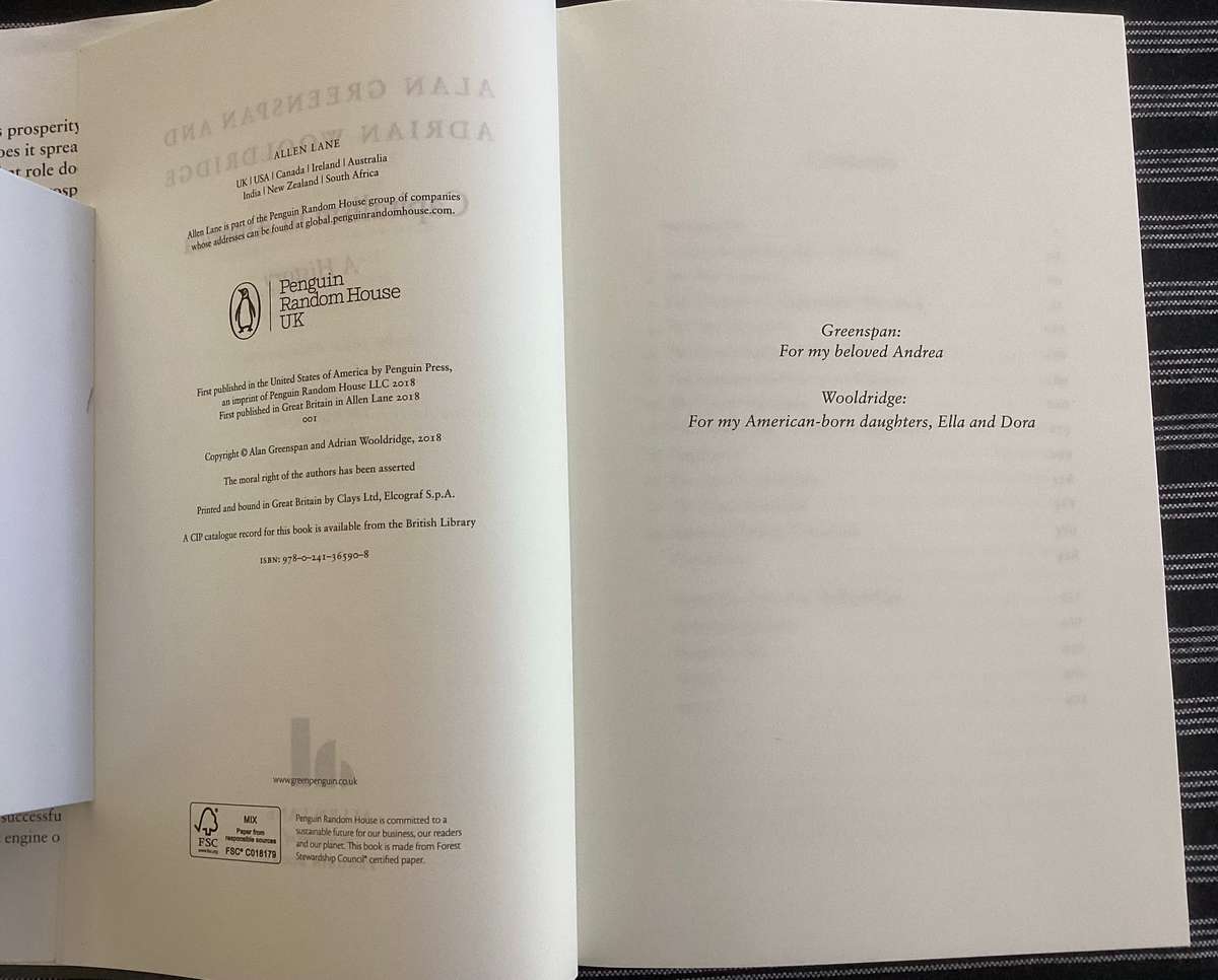 Capitalism in America, hardcover, 1st edition in Vgood condition.