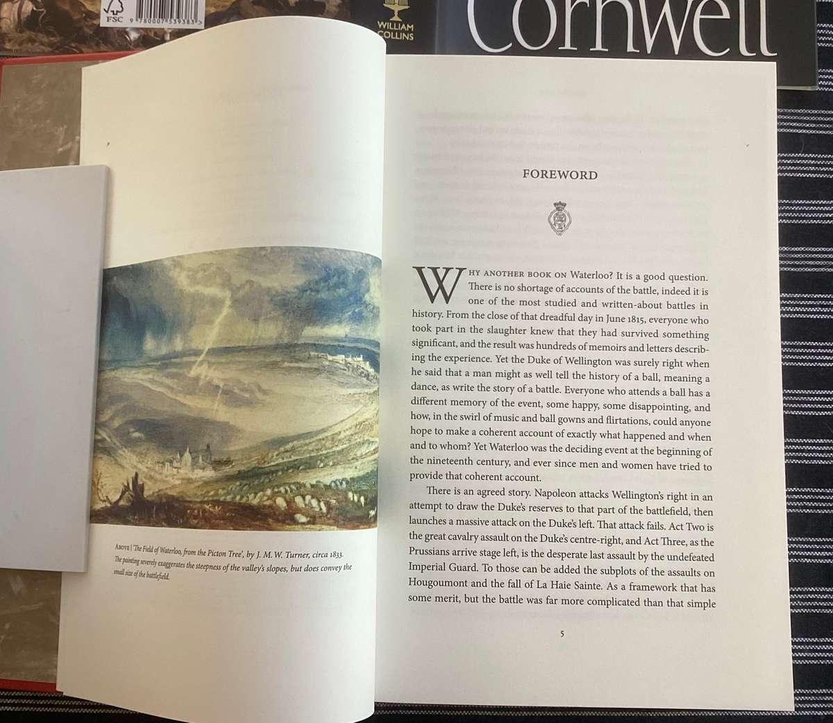 WATERLOO by Bernard Cornwell. Hardcover in a new condition. 1st edition.