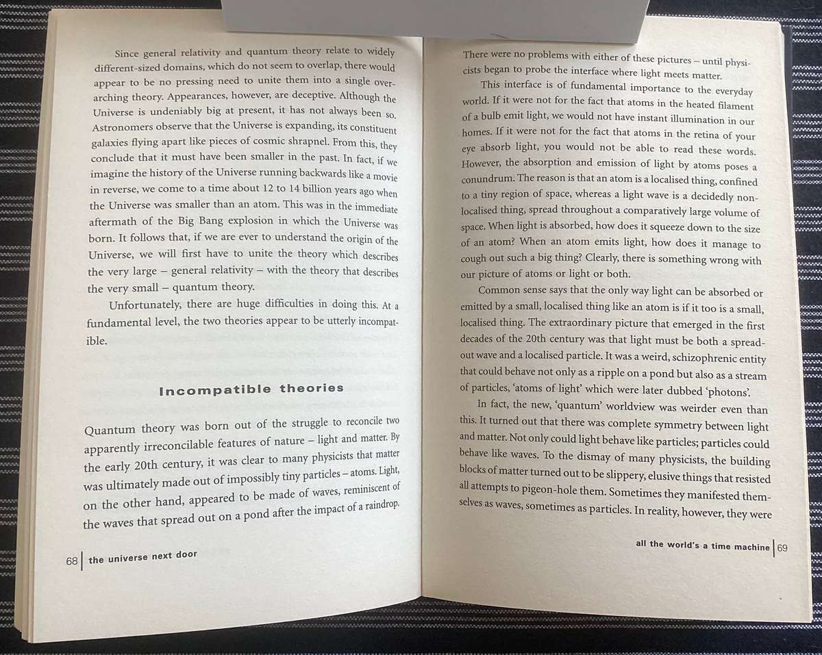 The Universe Next Door, by Marcus Chown. Hardcover, V Good condition.