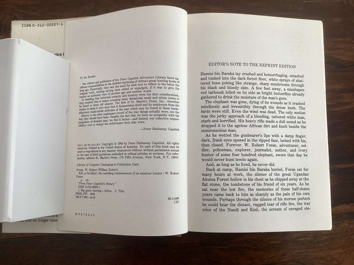 KILL OR BE KILLED. The Rambling Reminiscences of an Amateur Hunter. Hardcover.