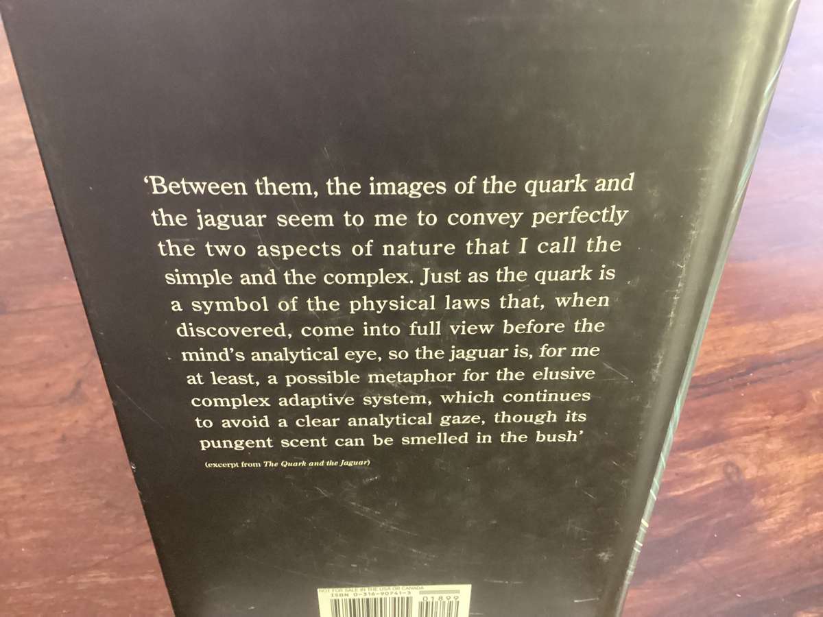 THE QUARK and the JAGUAR., by Nobel Prize Physics Winner, Murray Gell-Mann. Hardcover Excl. Cond.