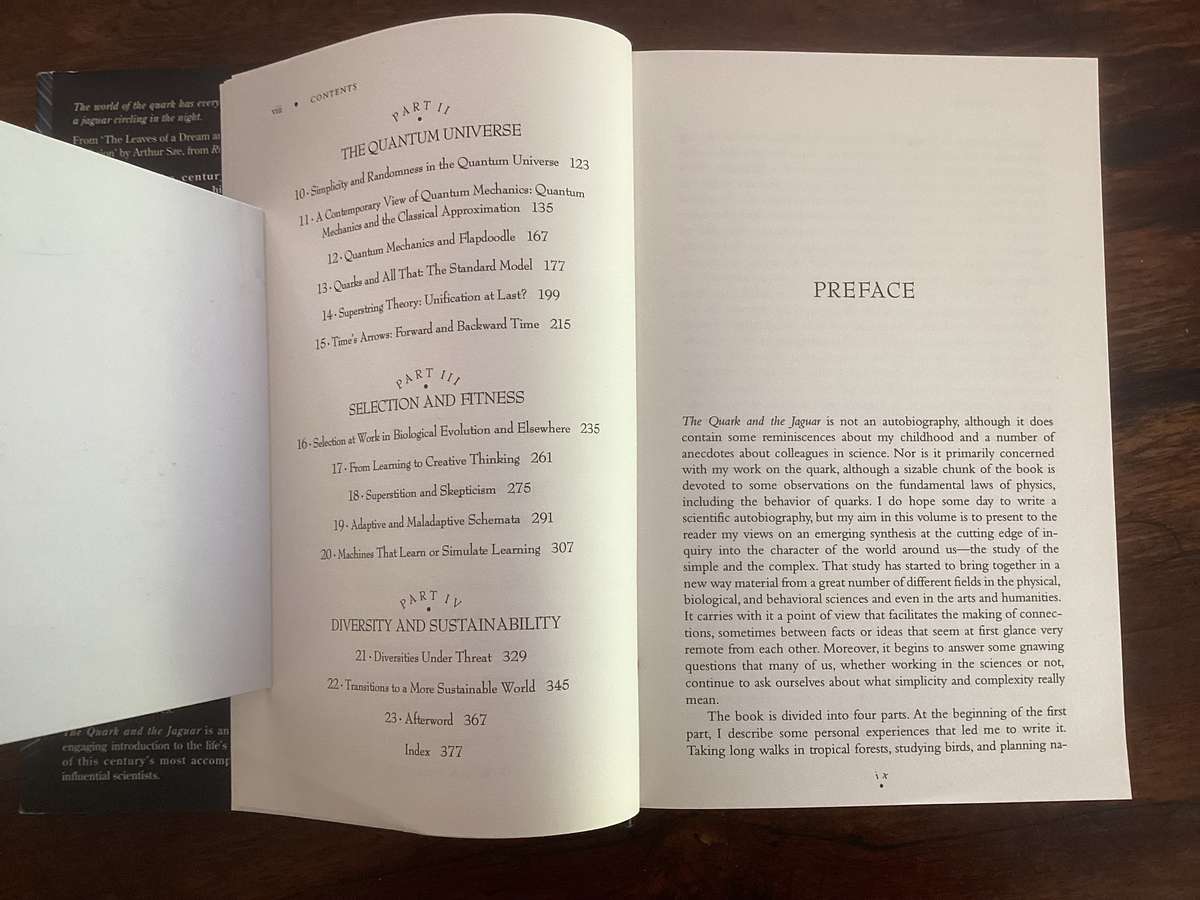 THE QUARK and the JAGUAR., by Nobel Prize Physics Winner, Murray Gell-Mann. Hardcover Excl. Cond.