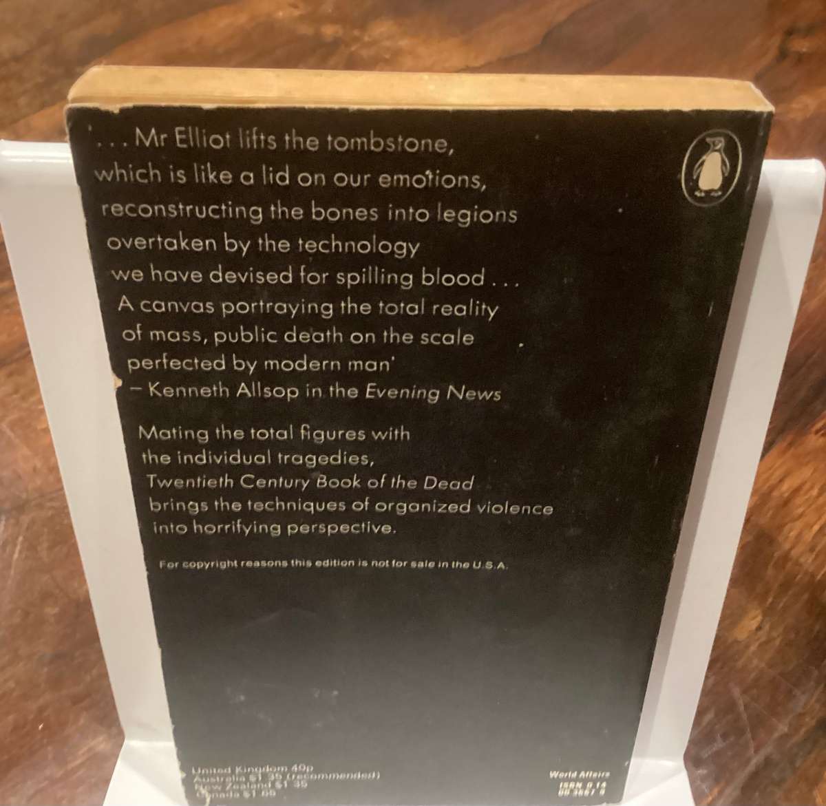 Twentieth Century Book of the Dead. Pocket sized Paperback. 240 pages.