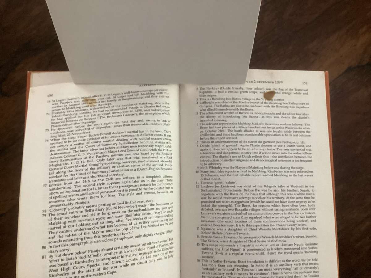 Mafeking Diary. A Black Mans View of a White Mans War, by Sol Plaatje. Hardcover, VGood condition.