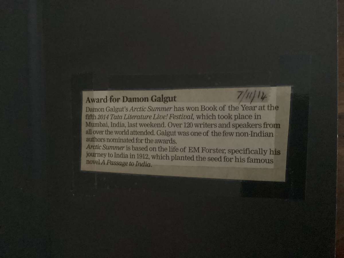 ARCTIC SUMMER by Damon Galgut, hardcover, stated 1st edition, 1st printing 2014. Good condition.