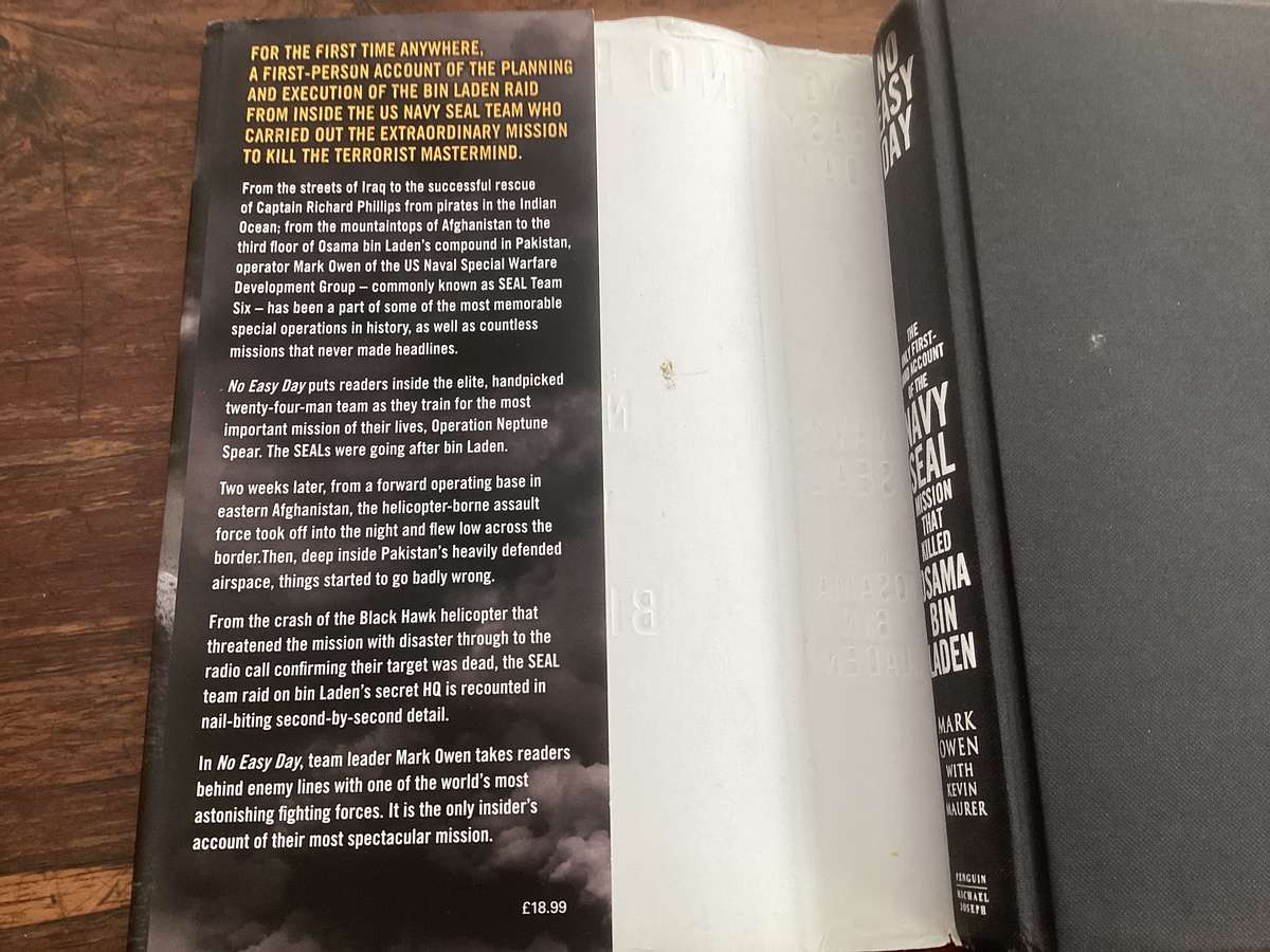 NO EASY DAY, the mission that killed Osama Bin Laden. By Mark Owen. Hardcover, VGood condition.