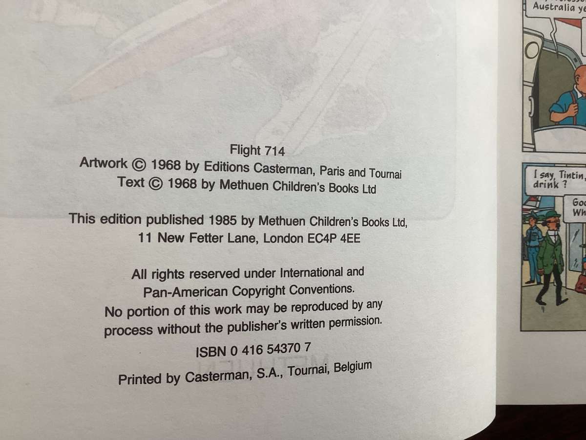 The Adventures of TINTIN (3 titles in one hardcover book). Excellent clean and fresh condition.