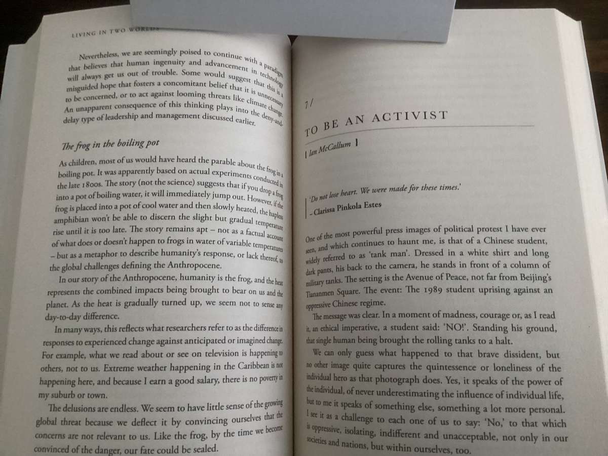 Living in Two Worlds, by Ian McCallum & Ian Michler. Trade Paperback in a VGood condition.