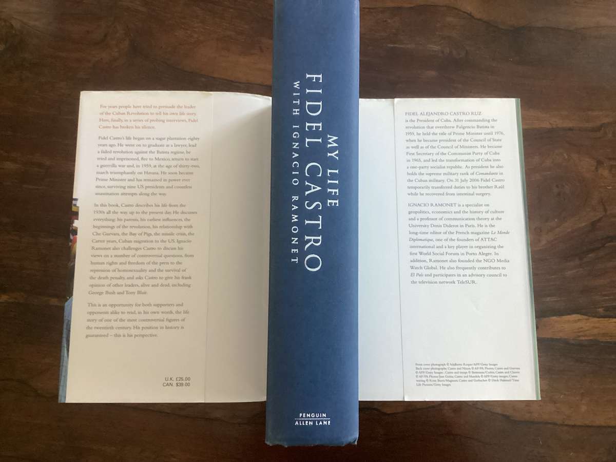 FIDEL CASTRO: My Life. 1st Edition Hardcover, in a Fine condition.