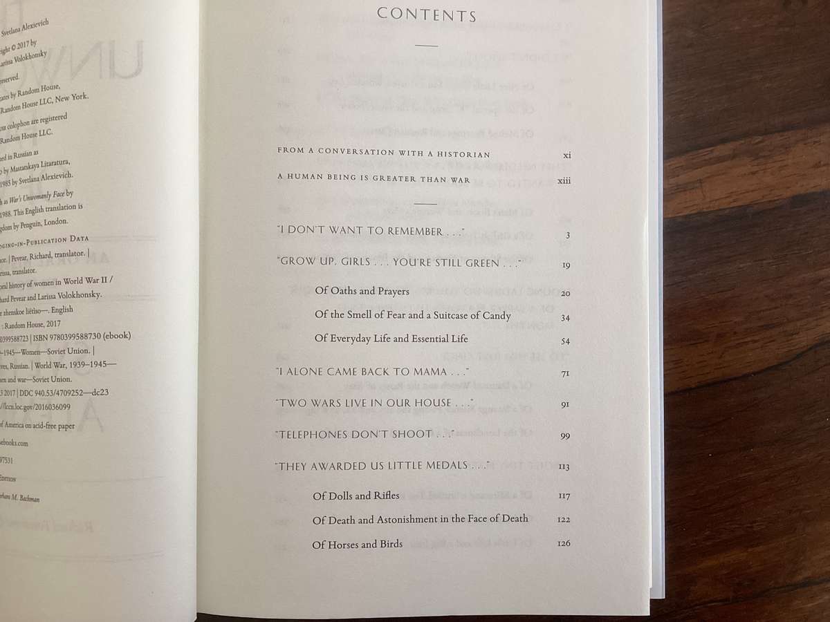 SVETLANA ALEXIEVICH The Unwomanly Face Of War. First Edition, Fine Condition.