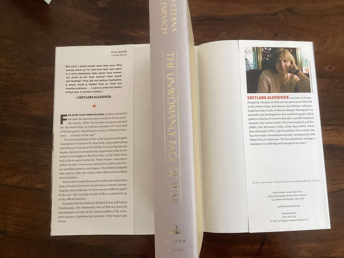SVETLANA ALEXIEVICH The Unwomanly Face Of War. First Edition, Fine Condition.