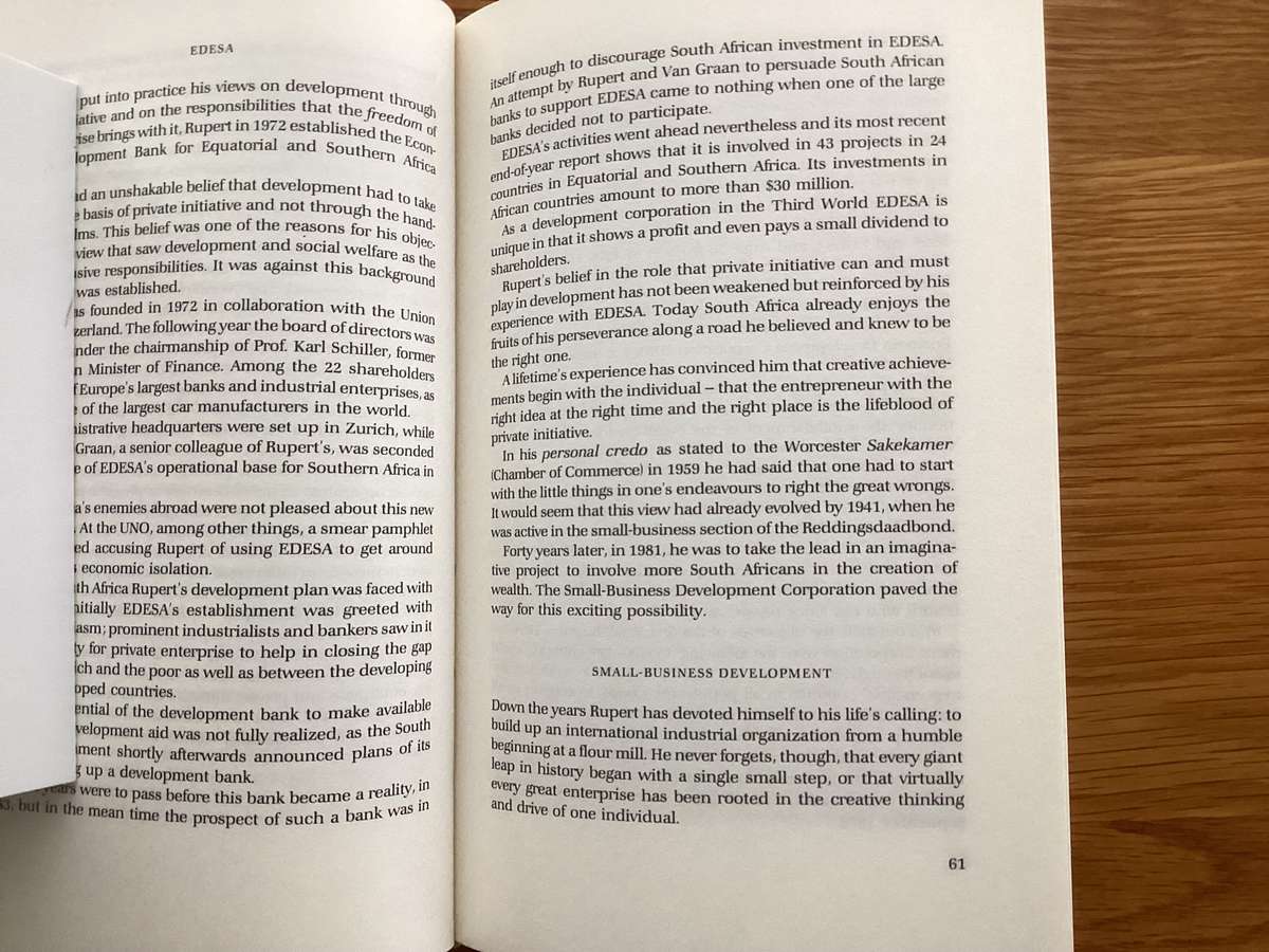 ANTON RUPERT Advocate of Hope. Hardcover in a VGood condition.