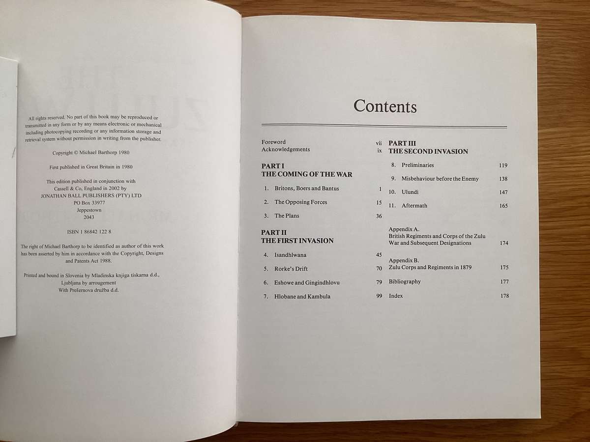 The Zulu War (Isandhlwana to Ulundi). Large stiff-covered paperback, in VG condition.