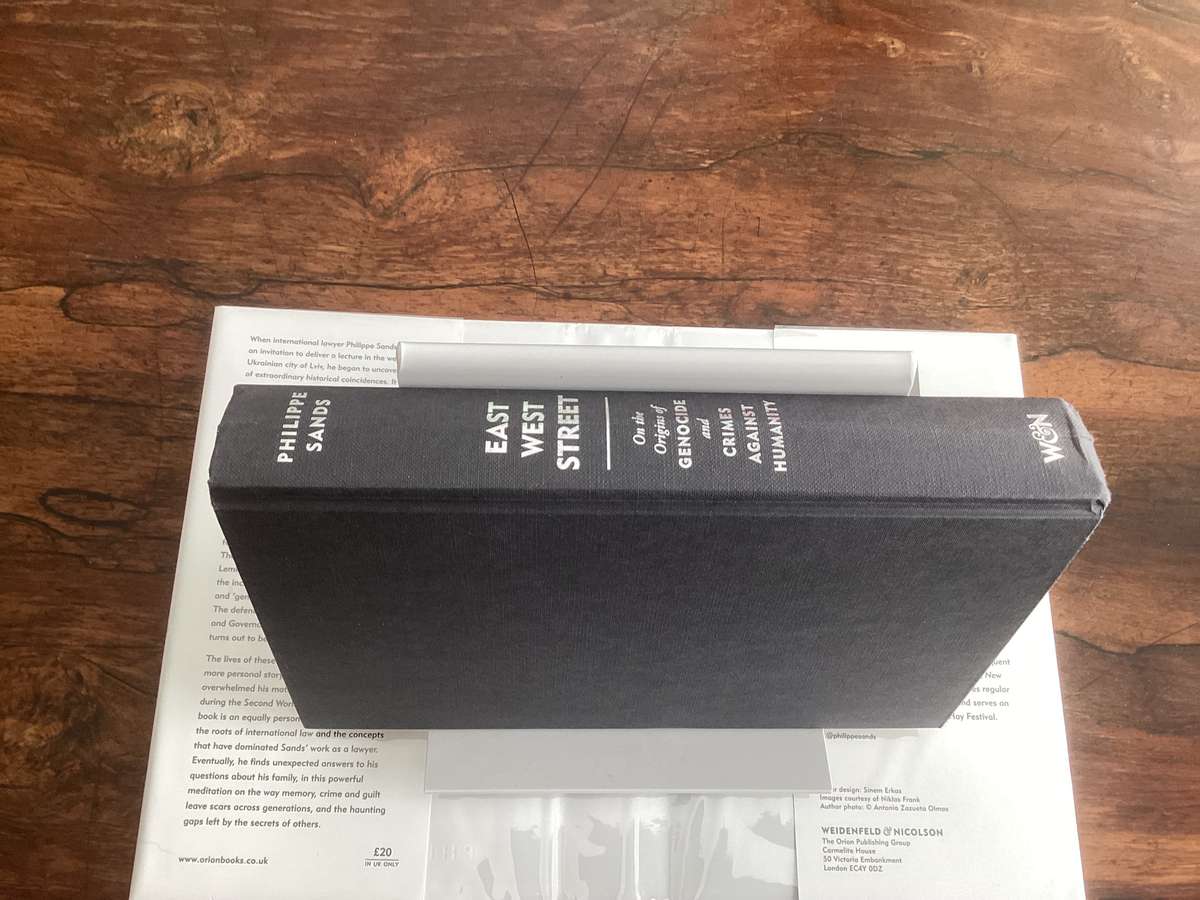 EAST WEST STREET, by Philippe Sands. Hardcover, New Condition.
