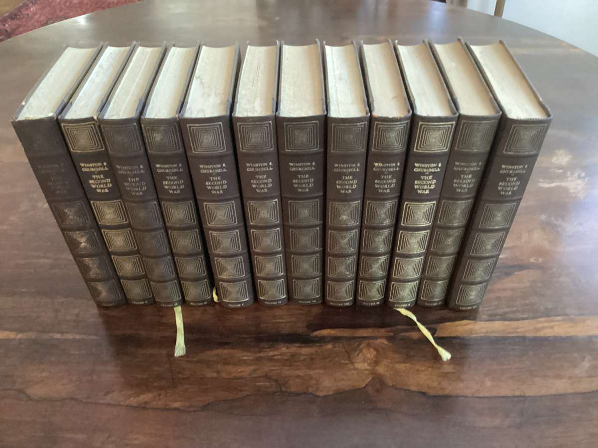 Winston S Churchill. THE SECOND WORLD WAR. Vols I - XII. Heron Books, Faux Leather.