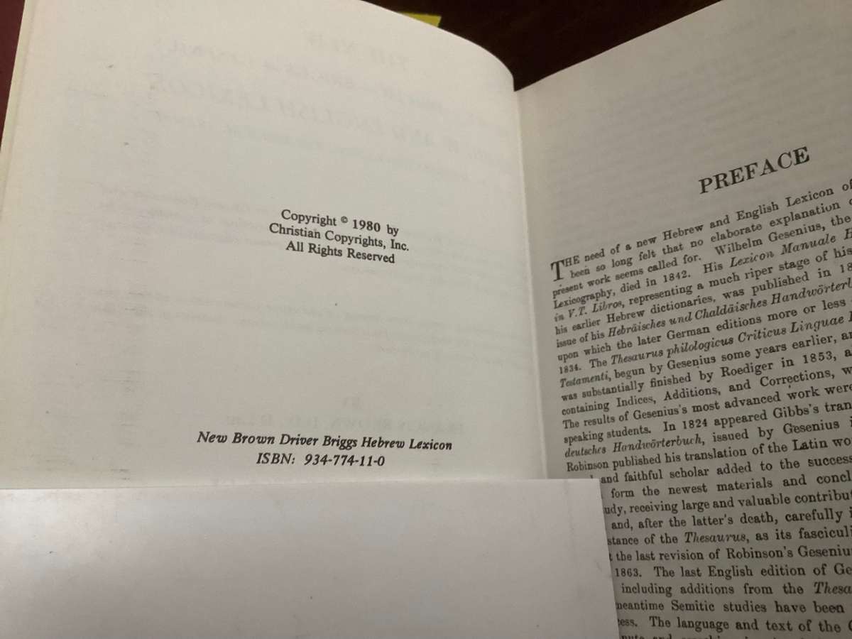 HEBREW ARAMAIC ENGLISH LEXICON. Hardcover in excellent condition.