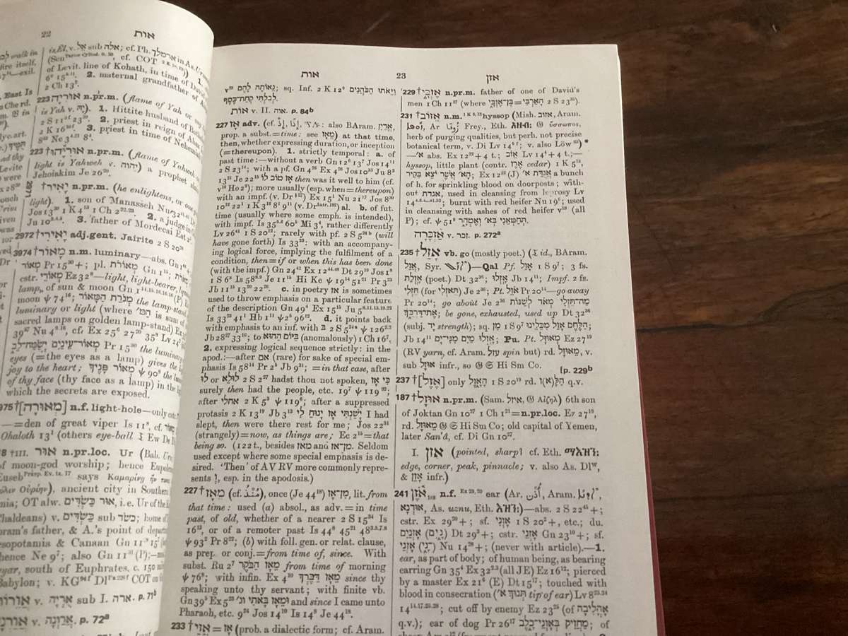 HEBREW ARAMAIC ENGLISH LEXICON. Hardcover in excellent condition.