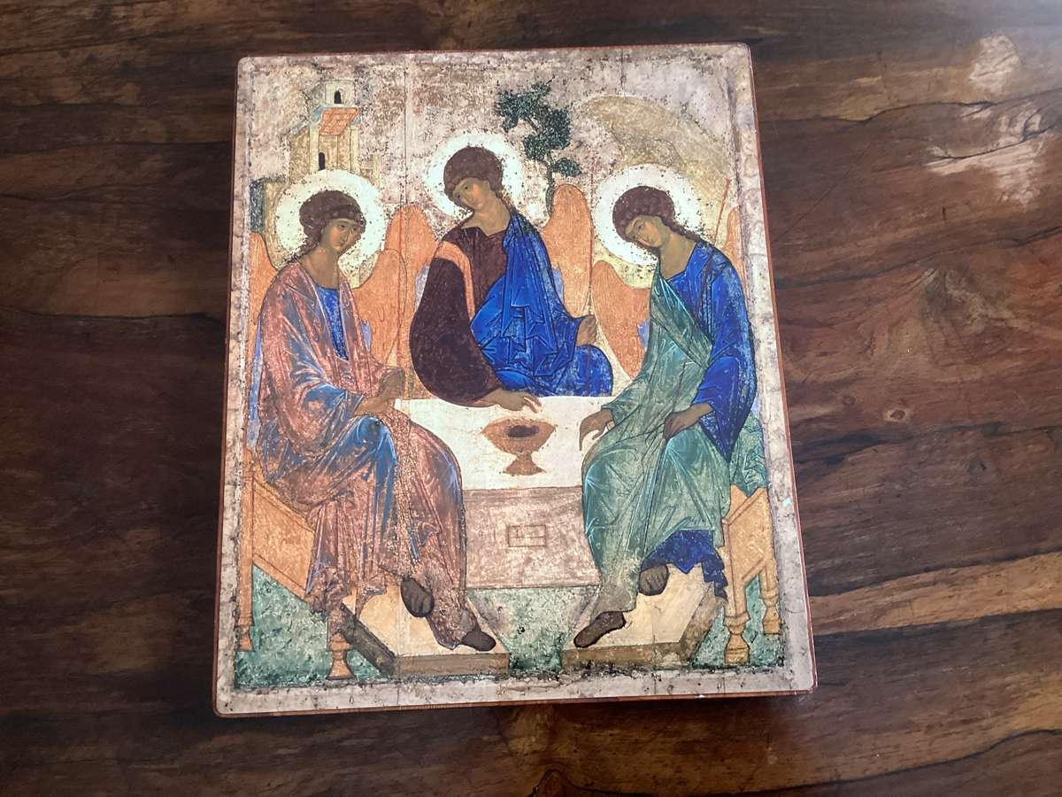 RUSSIAN ICON MOUNTED PRINTS. Purchased in Russia.