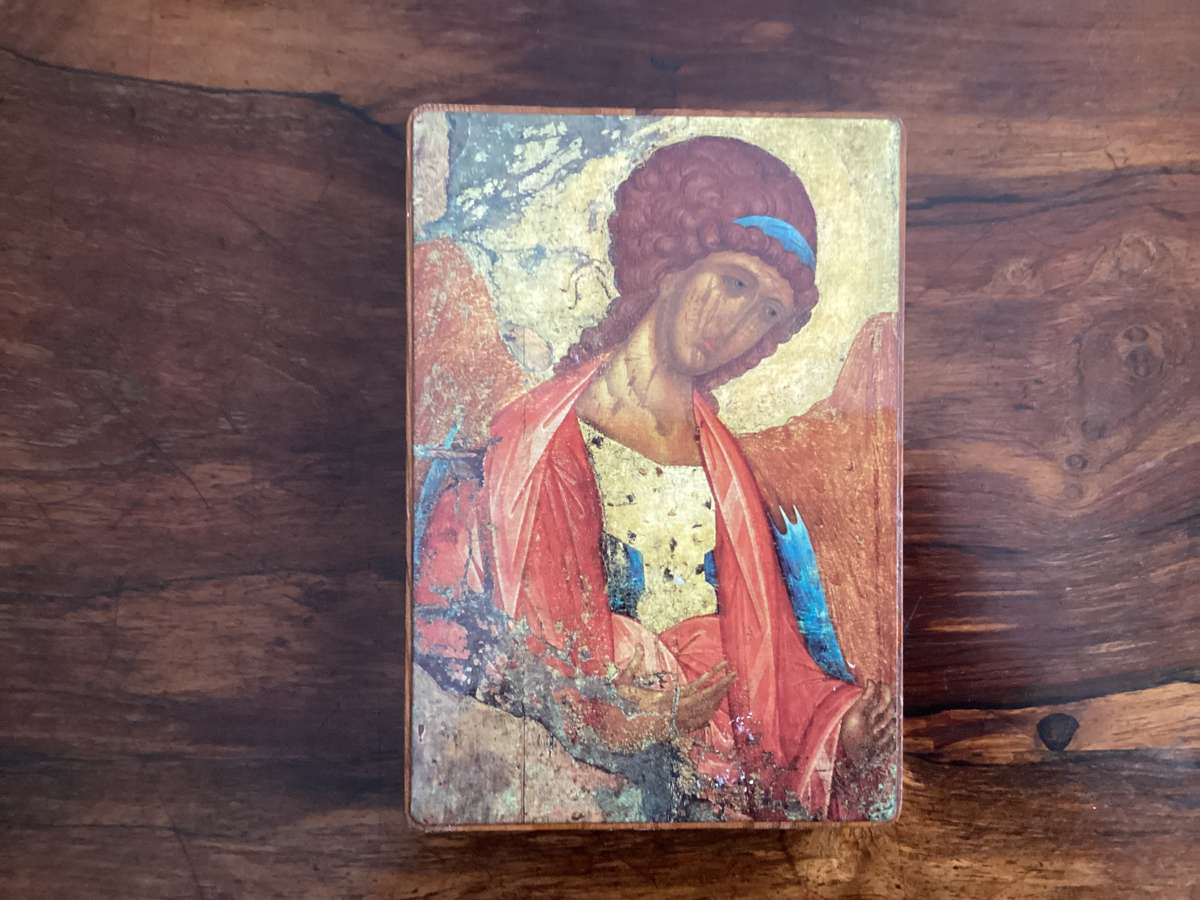 RUSSIAN ICON MOUNTED PRINTS. Purchased in Russia.