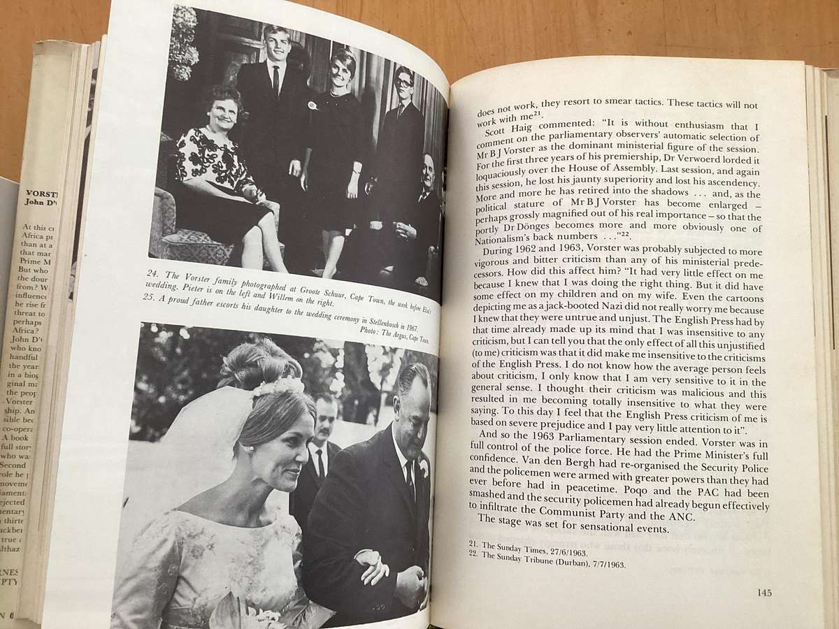 VORSTER - the man. Hardcover, 1977(first edition?), in a Good condition.