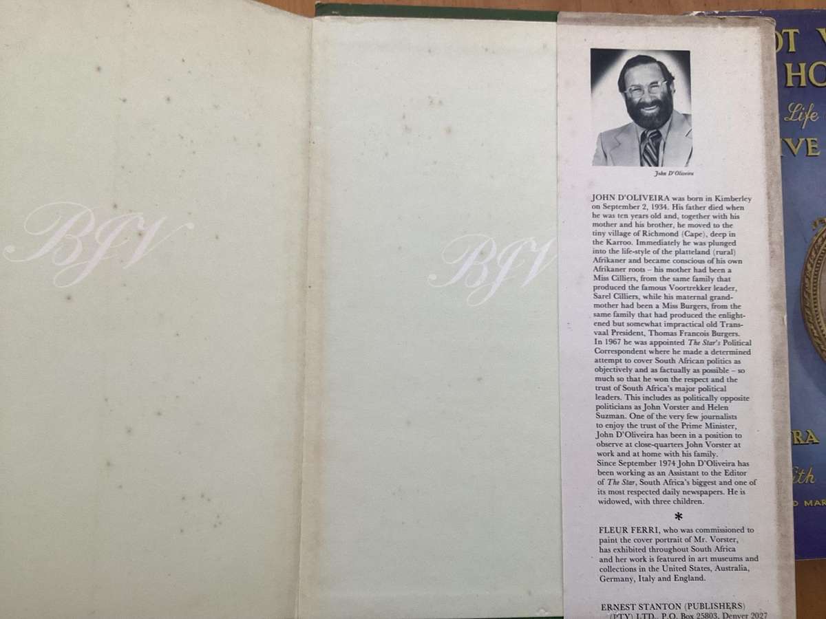 VORSTER - the man. Hardcover, 1977(first edition?), in a Good condition.