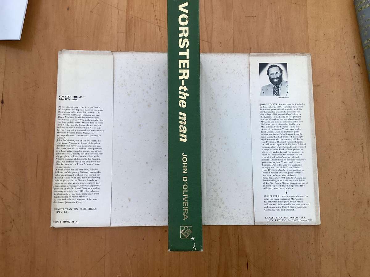 VORSTER - the man. Hardcover, 1977(first edition?), in a Good condition.